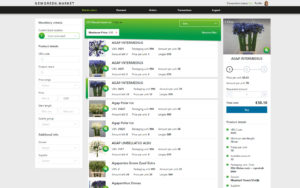 New Green Market sneak peek next release of marketplace for trading flowers and plants.